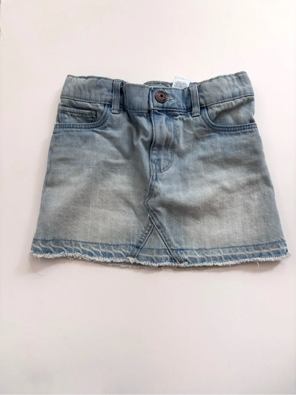 OshKosh B'gosh Denim Skirt & Carter’s Light Blue Floral 'Aloha' Tank Size 5